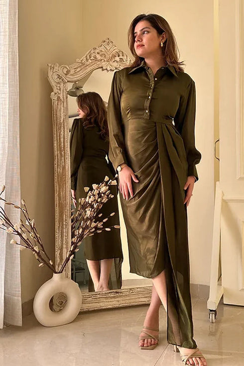 Olivia Silk Chiffon Statement Dress